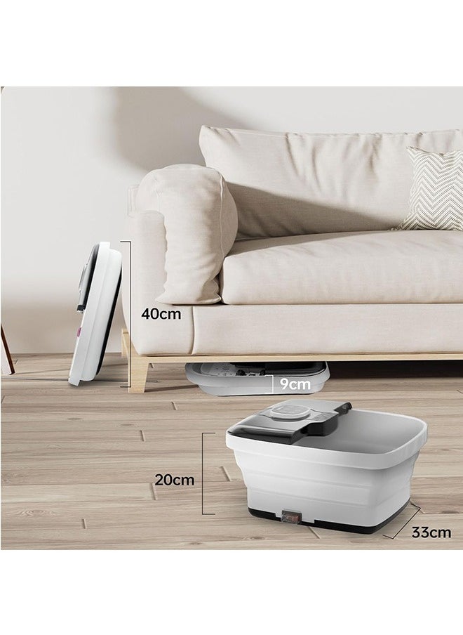 Angju - Angju Collapsible Foot Spa with Heat,Remote Temperature Control and Bubble,Foot Bath Tub with 6 Massage Rollers,Timer and Pumice Stone,Electric Pedicure Foot Spa Machine for Feet Stress Relief - Image 1