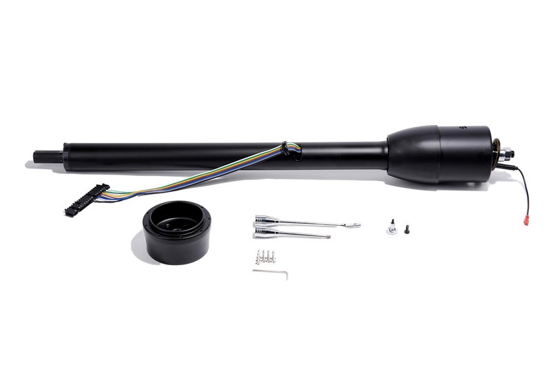 Pateyney 28 GM Steering Column Tilt Manual Trans No Key Universal W 9 Hole Adapter Black