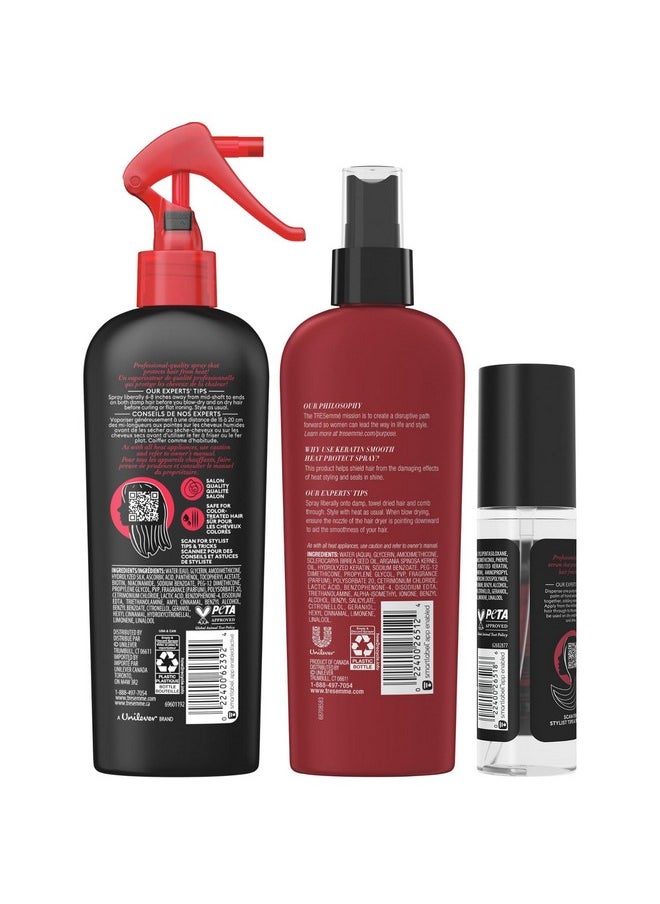 TRESemmé TRESemmé Expert Keratin Smooth Hair Care Set - Heat Protection Spray, Shine Serum with Marula Oil, and Thermal Leave-in Spray, Anti-Frizz Products (3 Piece Set)  - Image 2