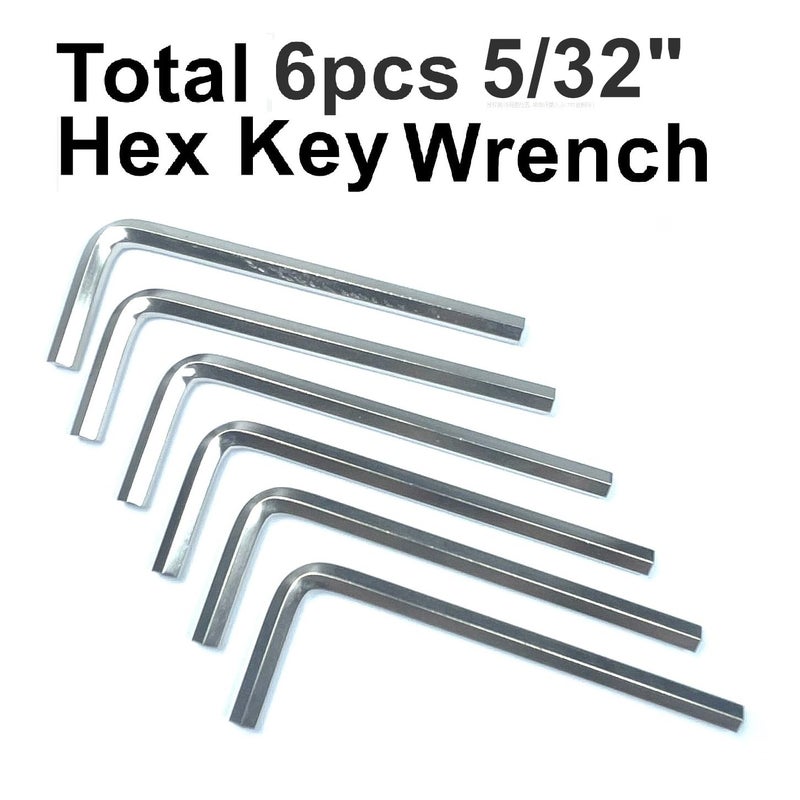 Zdingtech 6 قطع 5/32 مجموعة مفاتيح ألين 5/32 بوصة مجموعة مفاتيح ربط سداسية مفتاح ألين مفتاح باب على شكل حرف L بذراع طويل. - Image 2