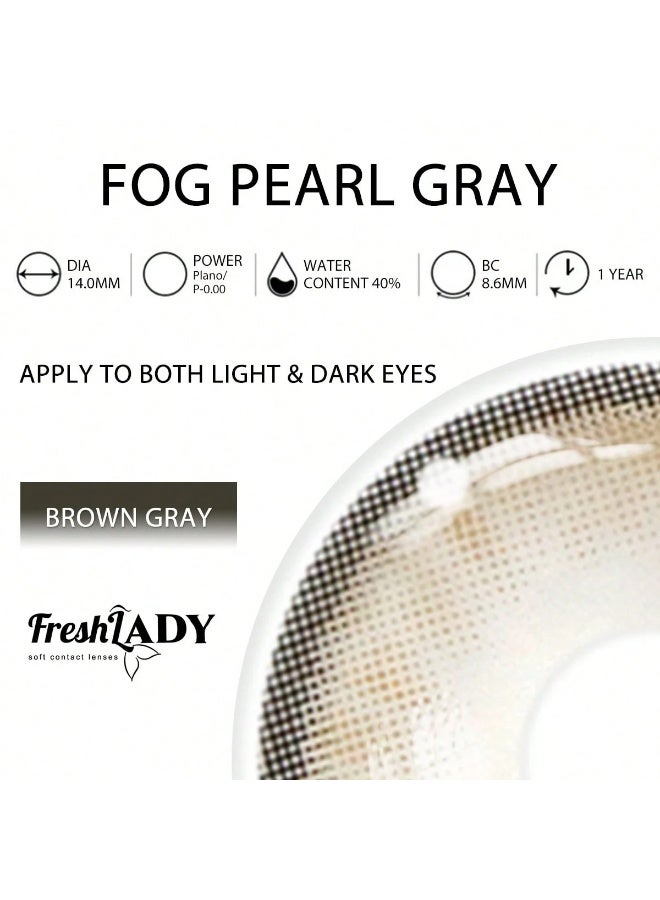 فريش ليدي عدسات لاصقه ملونه للعين - درجة رمادي ضبابي لؤلؤي - Image 2