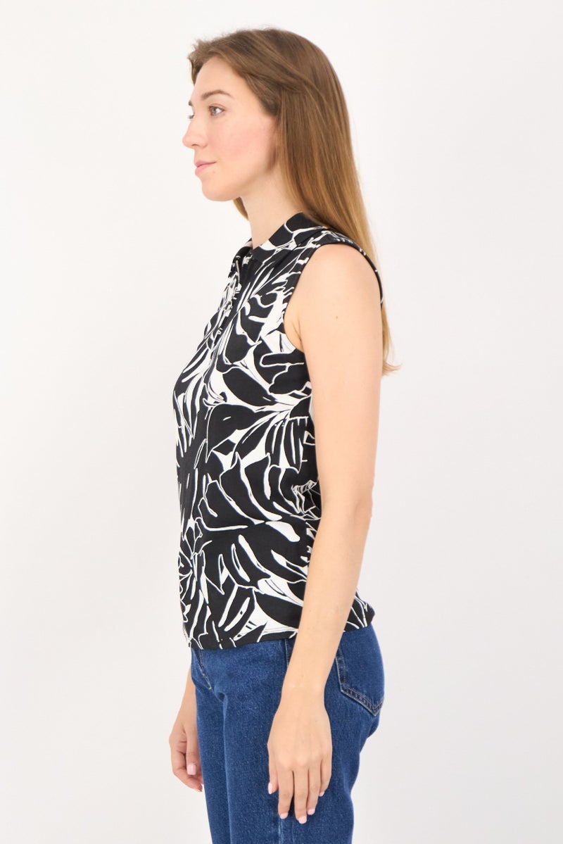 Rafaella Women Regular Fit Allover Print Sleeveless Top, Multicolor - Image 2
