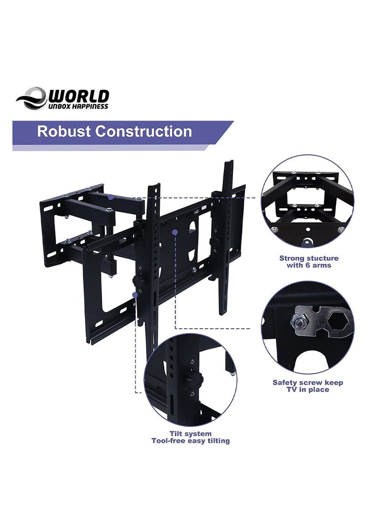 Eworld TV Wall Mount Bracket for 32-70 Inch LED LCD OLED and Plasma Flat Screen TVs with Full Motion Swivel Articulating Dual Arms - Image 5