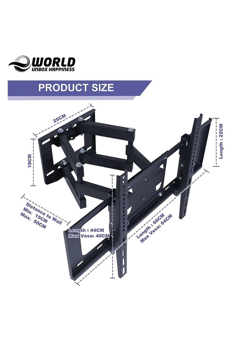 Eworld TV Wall Mount Bracket for 32-70 Inch LED LCD OLED and Plasma Flat Screen TVs with Full Motion Swivel Articulating Dual Arms - Image 2