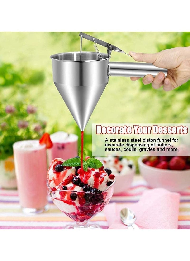 Generic - Pancake Dough Dispenser Stainless Steel Batter Dispenser Pastry Tools Baking Waffle Cake Gadgets Kitchen Accessories - Image 1