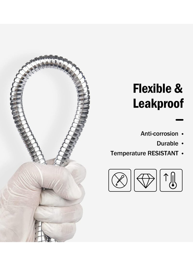 Jomoo Shower Hose, 1.5 m Stainless Steel Shower Head Hose, 360°Anti-twist Shower Pipe, Bidet Hose, Shattaf Hose  - Image 2
