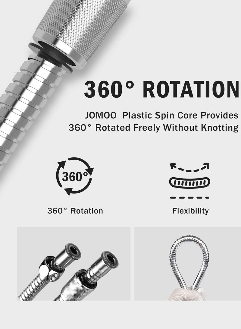 Jomoo Shower Hose, 1.5 m Stainless Steel Shower Head Hose, 360°Anti-twist Shower Pipe, Bidet Hose, Shattaf Hose  - Image 3