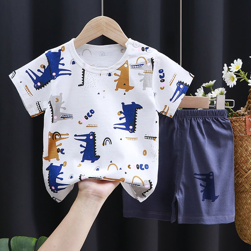 Infant Cotton T-Shirt Combo New Arrival K059-Short Set Long Mouth Dragon