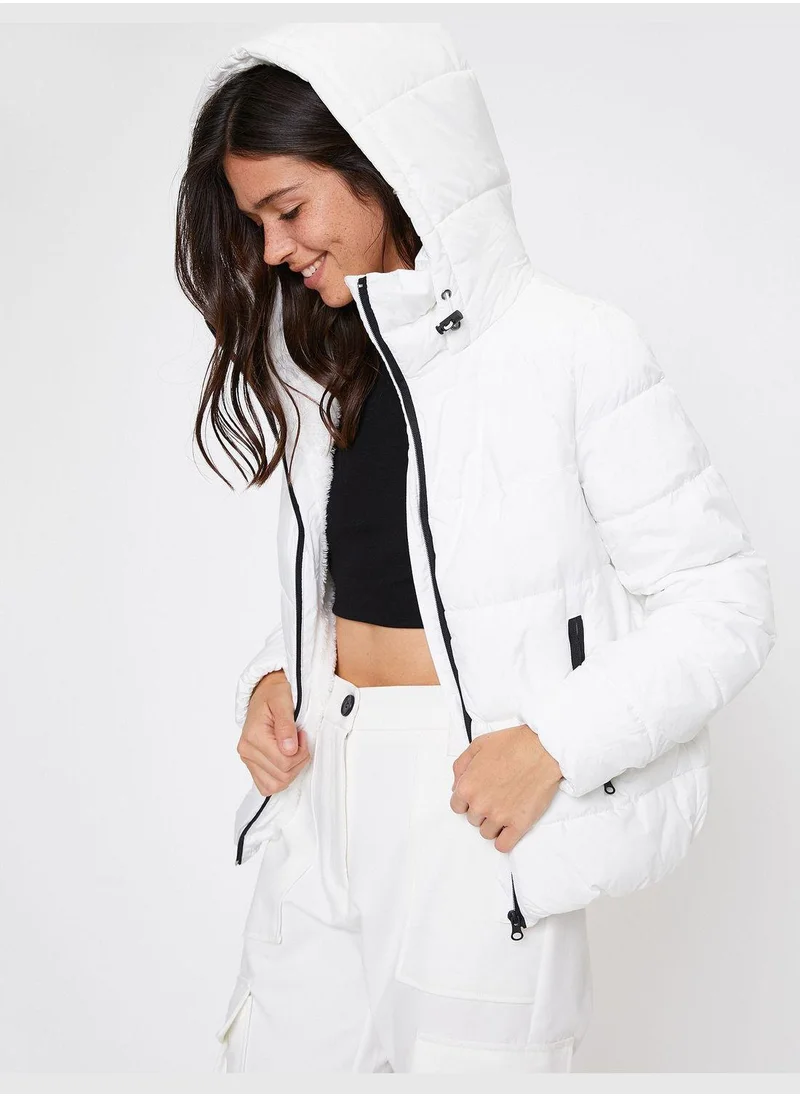 كوتون Hooded Puffer Coat