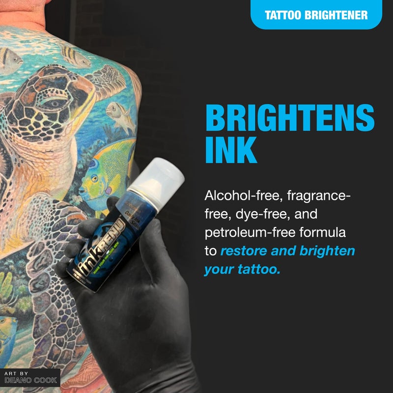 H2Ocean InkRenu Color Enhancing Tattoo Moisturizing Foam - Tattoo Brightener, Enhancer & Moisturizer for Tattoo Care - Tattoo Aftercare Lotion to Revive & Renew Tattoos - 2 oz - Image 4