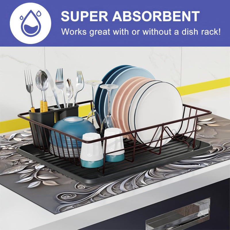 HOMETITUTE Tree of Life Stove Top Cover For Electric 28 x 20 inch Gas Stove Cover Pad Glass Flat Stovetop Covers Mat for Kitchen Fit Under Coffee Absorbent Mat Diatomite - Image 5