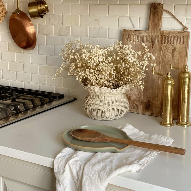 KIBAGA Beautiful Ceramic Spoon Rest for Stove Top - Perfectly Sized Spoon Holder for Your Kitchen Countertop - Easy to Clean and Dishwasher Safe, Perfect Addition to Any Kitchen Counter for Everyday Cooking - Image 2