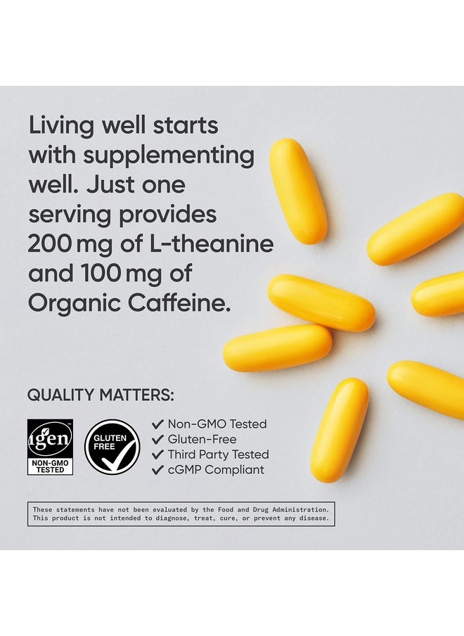 SPORTS RESEARCH 2 In 1 L Theanine Supplement With Caffeine & Mct Oil From Organic Coconuts Focused Energy Alertness & Relaxation Without Drowsiness 200Mg L Theanine 100Mg Caffeine 60 Softgels  - Image 5