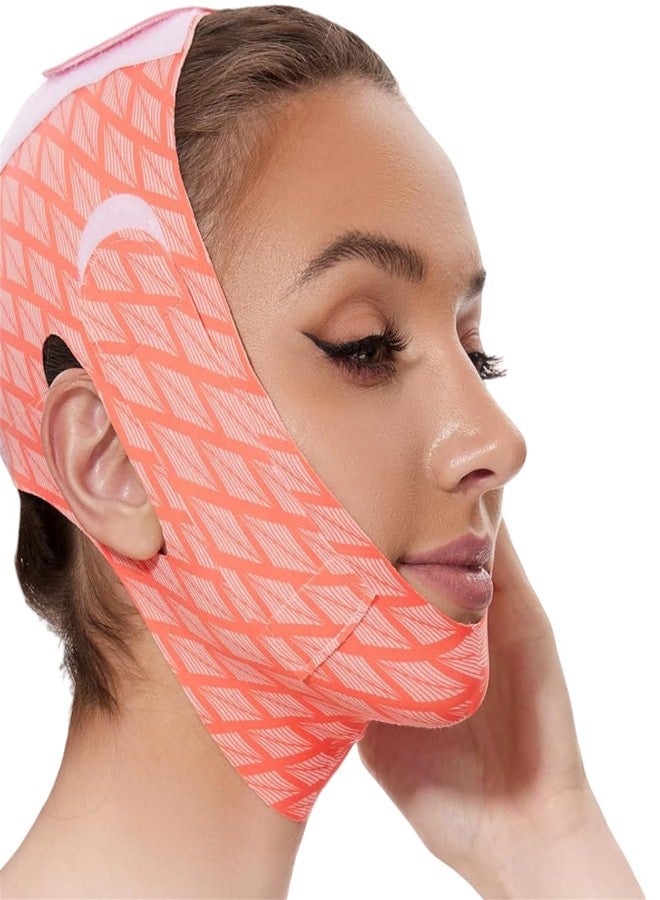 Much Hotter V Line Mask Beauty Face Sculpting Double chin reducer Chin Strap Eliminator Remover Prevent Sagging V Shaped Face Belt slimming Bandage Lifting Tightening for Sleeping Women Jaw Exerciser - Image 1