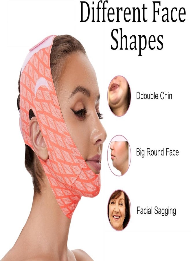Much Hotter V Line Mask Beauty Face Sculpting Double chin reducer Chin Strap Eliminator Remover Prevent Sagging V Shaped Face Belt slimming Bandage Lifting Tightening for Sleeping Women Jaw Exerciser - Image 4