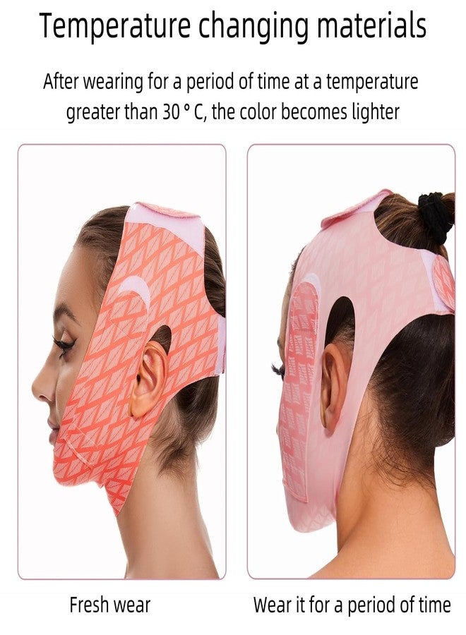 Much Hotter V Line Mask Beauty Face Sculpting Double chin reducer Chin Strap Eliminator Remover Prevent Sagging V Shaped Face Belt slimming Bandage Lifting Tightening for Sleeping Women Jaw Exerciser - Image 3