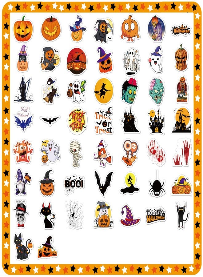 Reaeon Halloween Stickers, 100 PCS Non-Repeating Halloween Decoration Stickers, Vinyl Waterproof Holiday Party Favors for Kids' Games, Treats & Decorations - Image 4