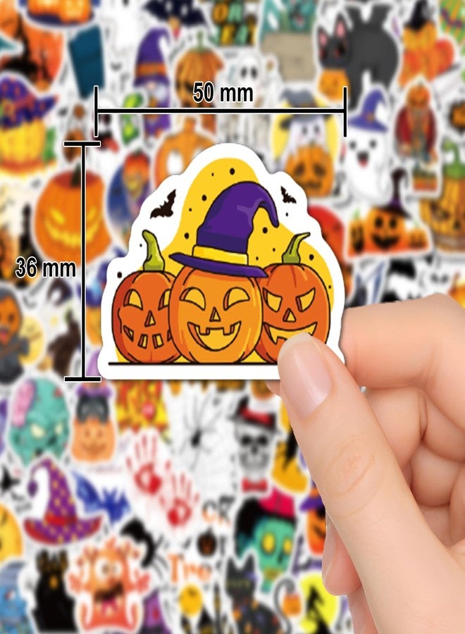 Reaeon Halloween Stickers, 100 PCS Non-Repeating Halloween Decoration Stickers, Vinyl Waterproof Holiday Party Favors for Kids' Games, Treats & Decorations - Image 3