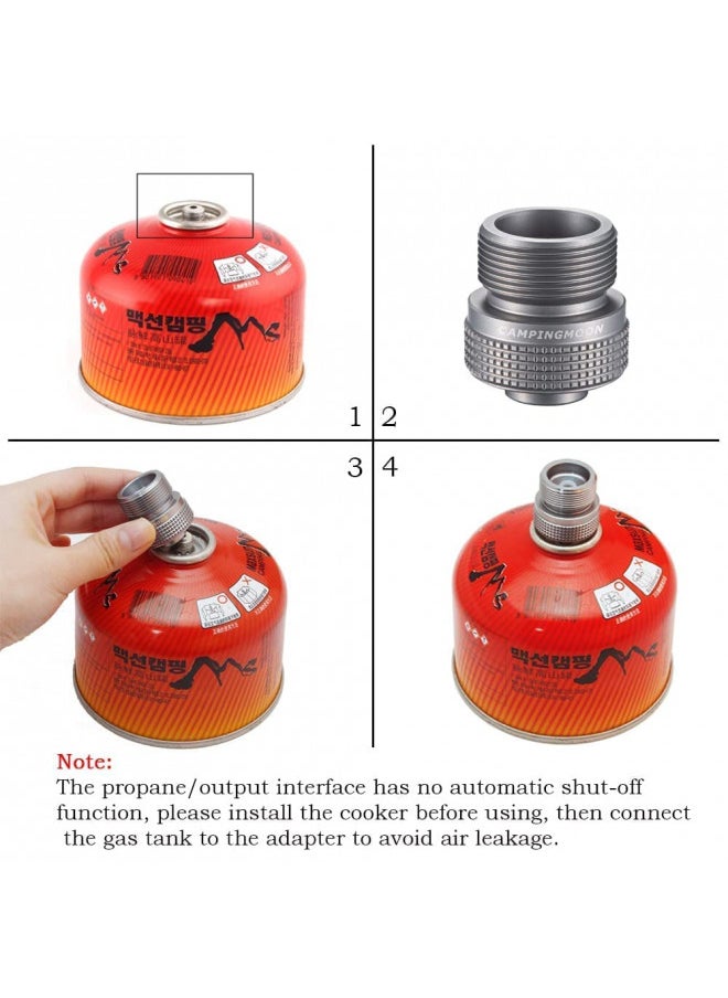 camping moon - Campingmoon Camping Propane Stove Adapter, Input: En417 Lindal Valve Canister, Output: Propane Gas Stove, Camping Propane Gas Canister to 1lbs Propane Tanks/MAPP Tanks Converter. Z20 - Image 1