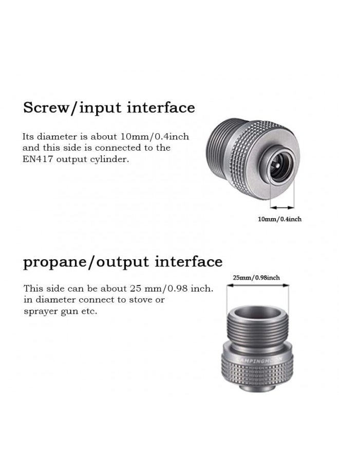 camping moon - Campingmoon Camping Propane Stove Adapter, Input: En417 Lindal Valve Canister, Output: Propane Gas Stove, Camping Propane Gas Canister to 1lbs Propane Tanks/MAPP Tanks Converter. Z20 - Image 1