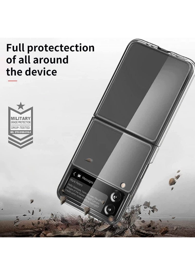 Raxoom Samsung Galaxy Z Flip 3 5G PC Anti-Scratch Shookproof Protection Cover for Samsung Galaxy Z Flip 3 5G, Transparent - Image 3
