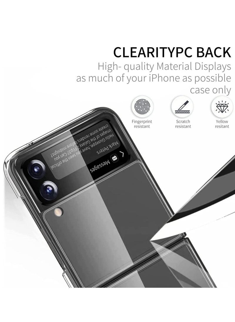Raxoom Samsung Galaxy Z Flip 3 5G PC Anti-Scratch Shookproof Protection Cover for Samsung Galaxy Z Flip 3 5G, Transparent - Image 5