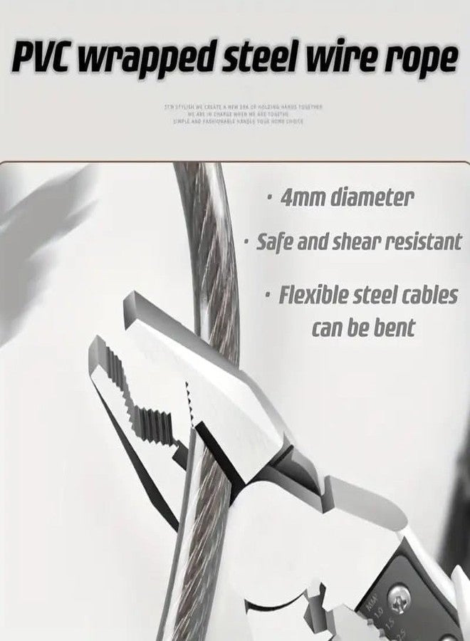 DEVMIT MALL Heavy Duty Metal Wire Luggage Lock, 3 Digit Combination, Flexible Steel Cable (1) - Image 3