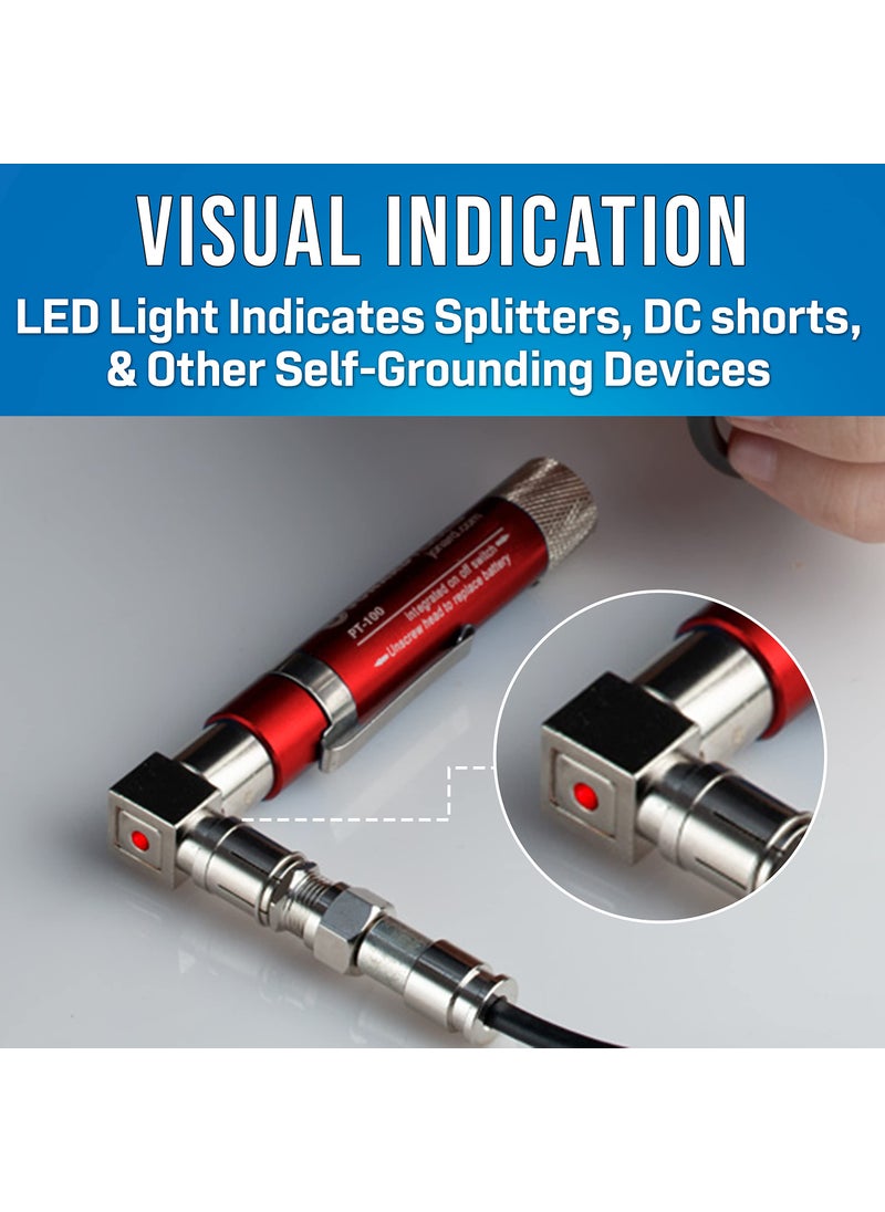 Jonard Tools Jonard Tools PT-100 Coax Cable Wire Tracer Pocket Continuity Tester & Toner with Audible Beep and LED, Red  - Image 3