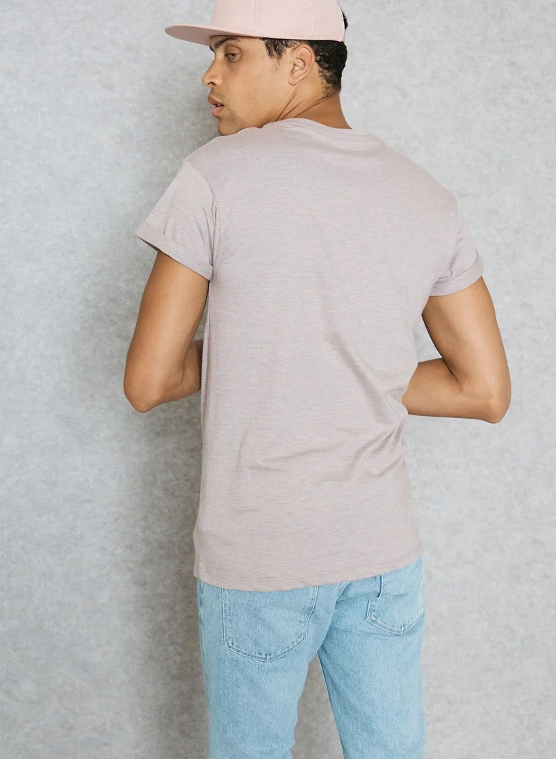 TOPMAN Muscle Fit Roller T-Shirt