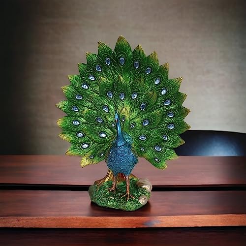 Chocozone Dancing Peacock Showpieces for Living Room Decorative Items for Bedroom Home Decor Items (27cm*24cm) - Image 4