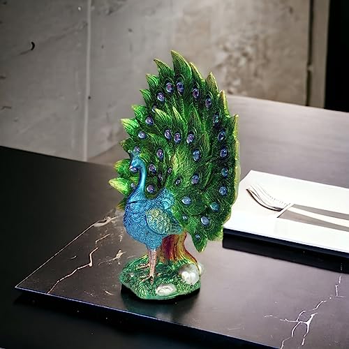 Chocozone Dancing Peacock Showpieces for Living Room Decorative Items for Bedroom Home Decor Items (27cm*24cm) - Image 3