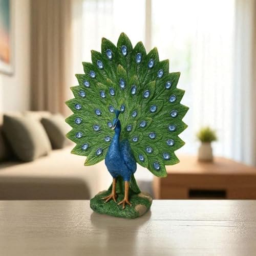 Chocozone Dancing Peacock Showpieces for Living Room Decorative Items for Bedroom Home Decor Items (27cm*24cm) - Image 2