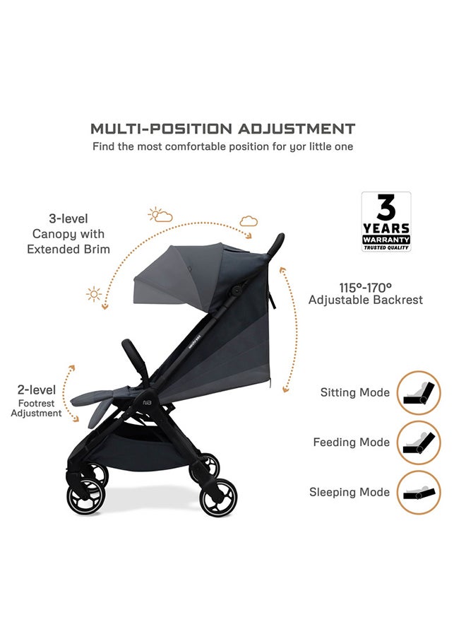 neobreez DECA Compact Ultra-Lightweight Cabin Size Approved Baby/Toddler/Kids Stroller, Quick Fold Open Pushchair, Waterproof UPF 50+ Canopy, Gift Bag, Phone Holder And Toy Strap, 0-4yrs, 22kg, 3yrs Warranty  - Image 3