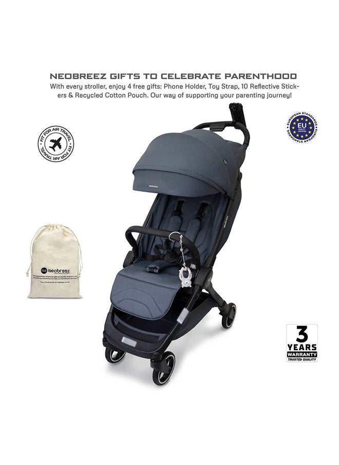 neobreez DECA Compact Ultra-Lightweight Cabin Size Approved Baby/Toddler/Kids Stroller, Quick Fold Open Pushchair, Waterproof UPF 50+ Canopy, Gift Bag, Phone Holder And Toy Strap, 0-4yrs, 22kg, 3yrs Warranty  - Image 2