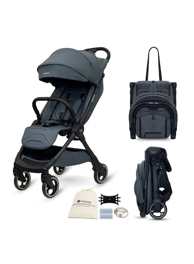 neobreez DECA Ultra-Lightweight Cabin Size Approved Compact Travel Stroller,  Foldable Toddler Kids Baby Trolley, Quick Fold Open Pushchair, Waterproof UPF 50+ Canopy, 0-4yrs,  22kg,  3yrs Warranty