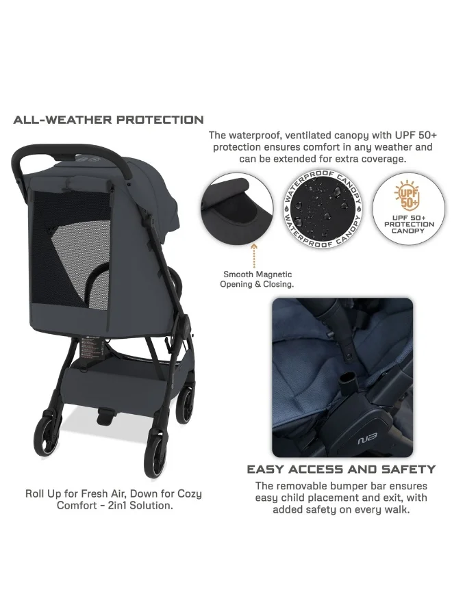 neobreez DECA Ultra-Lightweight Cabin Size Approved Compact Travel Stroller,  Foldable Toddler Kids Baby Trolley, Quick Fold Open Pushchair, Waterproof UPF 50+ Canopy, 0-4yrs,  22kg,  3yrs Warranty