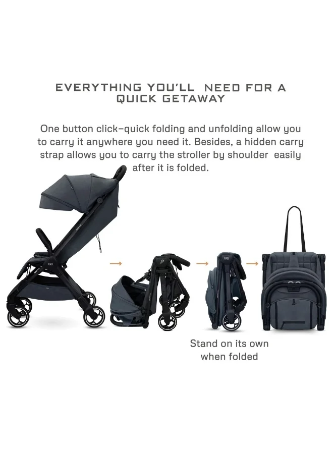 neobreez DECA Ultra-Lightweight Cabin Size Approved Compact Travel Stroller,  Foldable Toddler Kids Baby Trolley, Quick Fold Open Pushchair, Waterproof UPF 50+ Canopy, 0-4yrs,  22kg,  3yrs Warranty