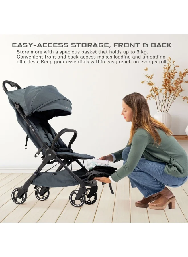 neobreez DECA Ultra-Lightweight Cabin Size Approved Compact Travel Stroller,  Foldable Toddler Kids Baby Trolley, Quick Fold Open Pushchair, Waterproof UPF 50+ Canopy, 0-4yrs,  22kg,  3yrs Warranty