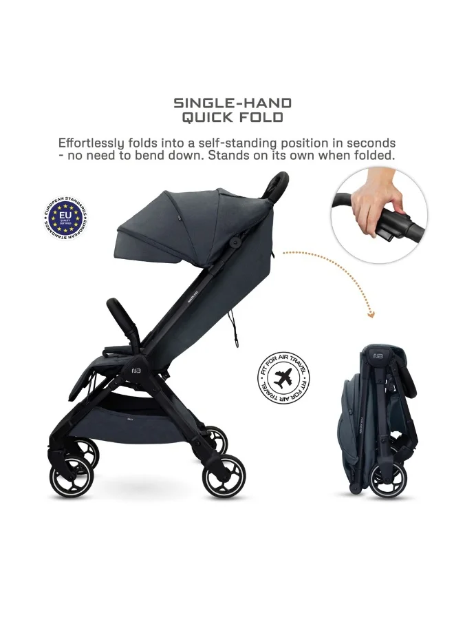 neobreez DECA Ultra-Lightweight Cabin Size Approved Compact Travel Stroller,  Foldable Toddler Kids Baby Trolley, Quick Fold Open Pushchair, Waterproof UPF 50+ Canopy, 0-4yrs,  22kg,  3yrs Warranty