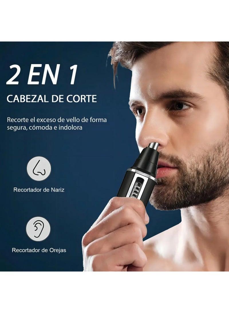 YOUGE Portable Nose Hair Trimmer (Painless & Precision), Electric Nose Hair Trimmer, 4 in 1 Nasal Hair Cutter with IPX7 Waterproof,Dual Edge Blades Clipper for Easy Cleansing Shaving & Hair Removal (Black) - Image 4