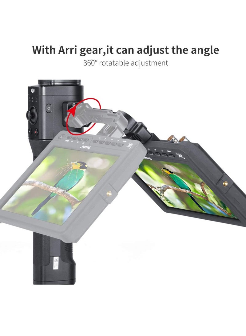 Gimbal Monitor Mount for DJI Ronin S/SC, 360° Swivel Extension Bracket with 1/4 Thread Cold Shoe, Gimbal Stabilizer Extension Arm - Image 4