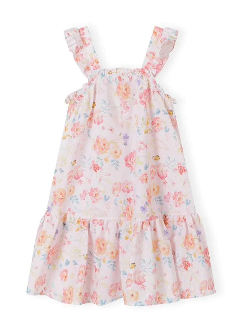 MINOTI Teen Girls Shoulder Strap Tiered Dress With Frill