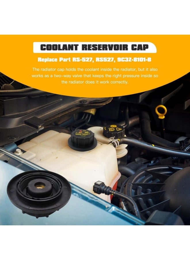 Radiator Pressure Cap, 9C3Z-8101-B, 9C3Z8101B,Coolant Reservoir Cap Replace RS-527, RS527,Fit for Ford 6.0 7.3 Powerstroke - Explorer F150 F250 F350 Mustang Taurus, Lincoln, Mercury - Image 3