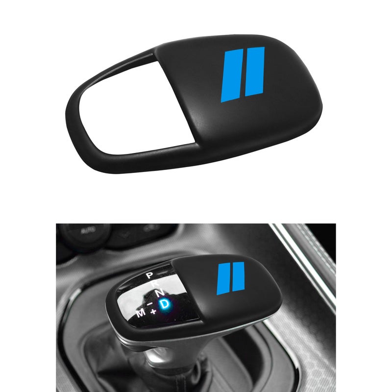 Gear Shift Knob Head Cover Trim for Dodge Charger Accessories 20152023 Challenger 20152023 2024 Durango 20162025 ABS Interior Shell Insert Decoration Protector Gear Shifter Cover Matte Blue