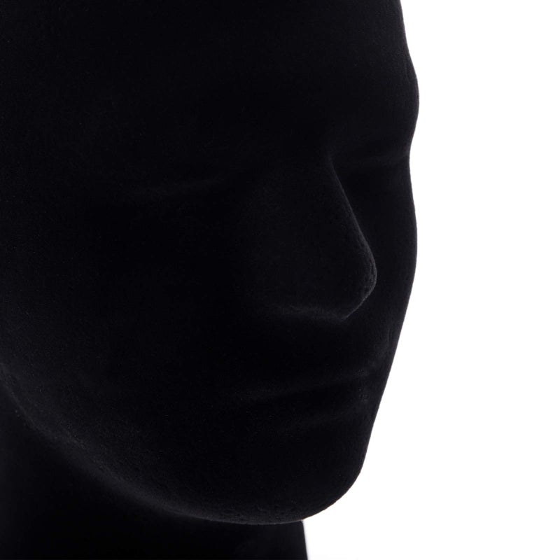 Hedume مجموعة هيدوم 2 من رؤوس العارضين، نموذج رأس عارض من الفوم المخملي الأسود للرجال، نموذج عرض للباروكات، القبعات، النظارات - Image 2