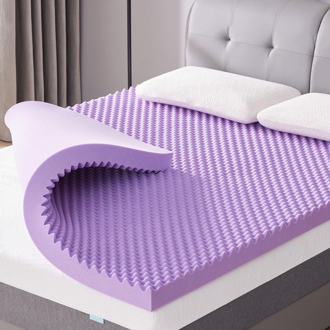 3 INCH EGG CRATE MEMORY FOAM MATTRESS TOPPER QUEEN SIZE SOFT MATTRESS PAD FOR BACK PAIN RELIEF BED TOPPER CERTIPURUS CERTIFIED