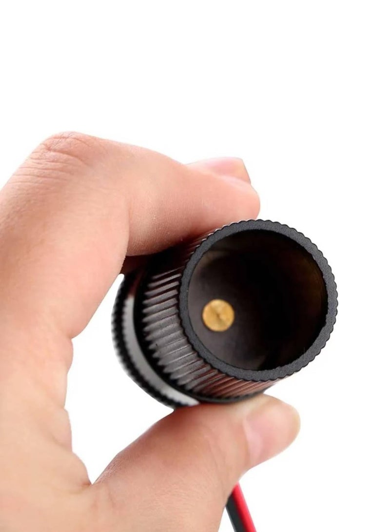 SOLDOUT Cigarette Lighter Female Socket Car High Power Pure Copper Battery with Alligator Clip 12V 24V 220W Car Socket Plug  - Image 3