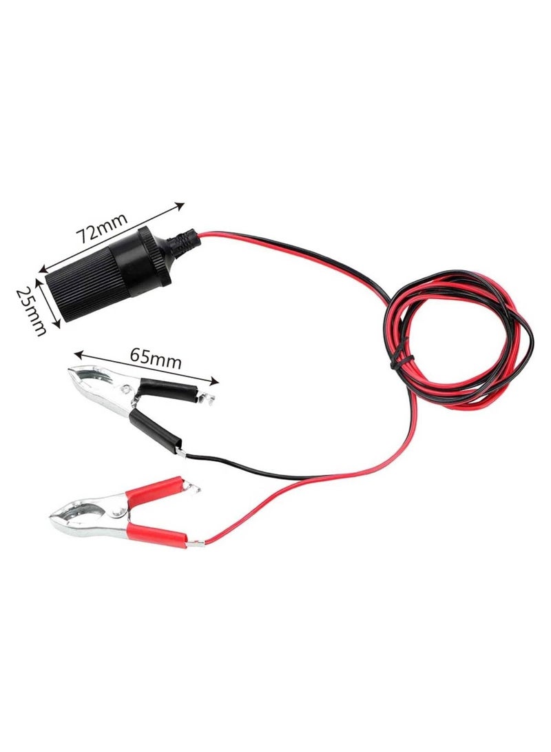 SOLDOUT Cigarette Lighter Female Socket Car High Power Pure Copper Battery with Alligator Clip 12V 24V 220W Car Socket Plug  - Image 5