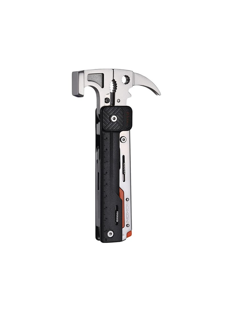 Roxon ROXON 16 in 1 Tools Camping Hammer Multitool with flint stone, replaceable cutter, Best Camping Accessories with plier, knife, bottle opener, saw, ruler,  - Image 2