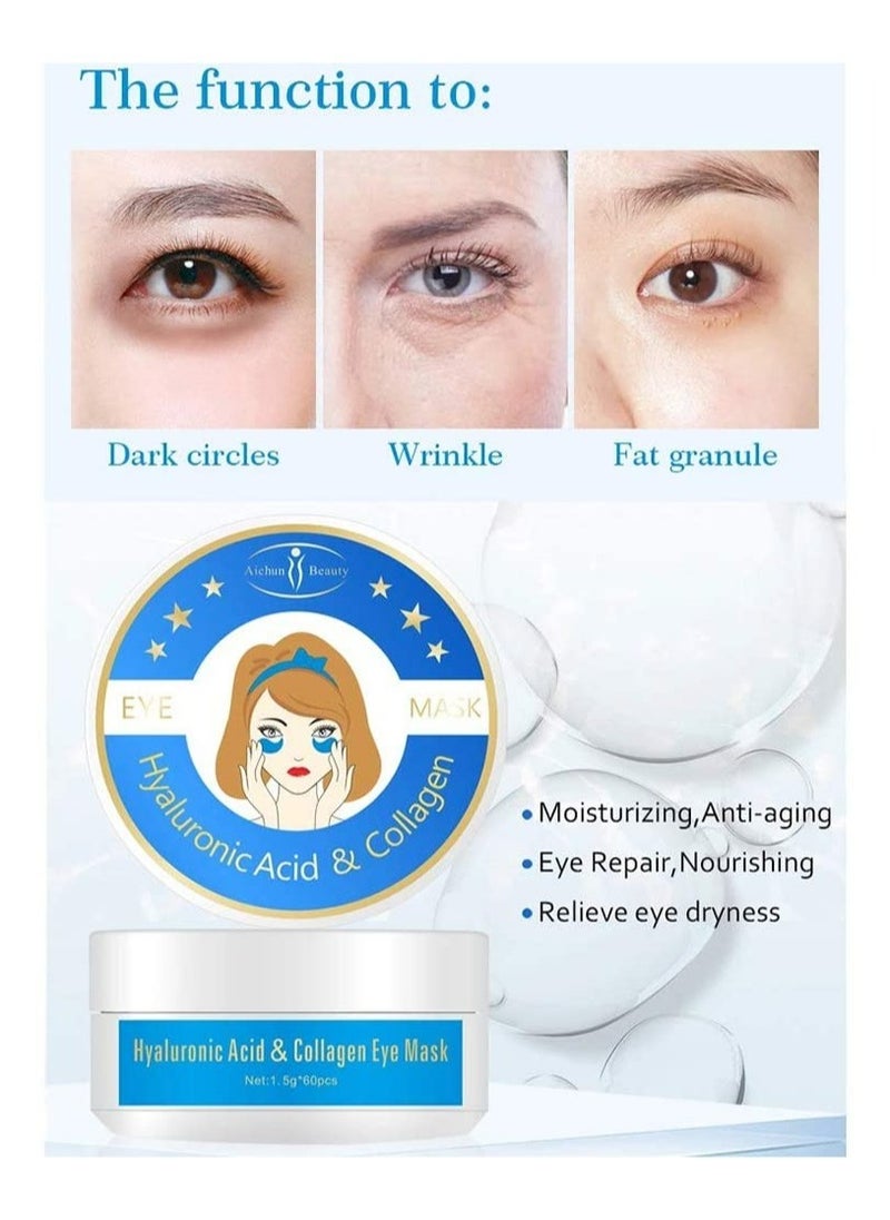 Aichun beauty AICHUN BEAUTY 30 Pair Collagen Eye Mask Patch Hydro Gel Pad Anti-Wrinkle Dark Circles Bags Soft Smooth Skin Care Hydration Moisturizing (HYALURONIC ACID)  - Image 5